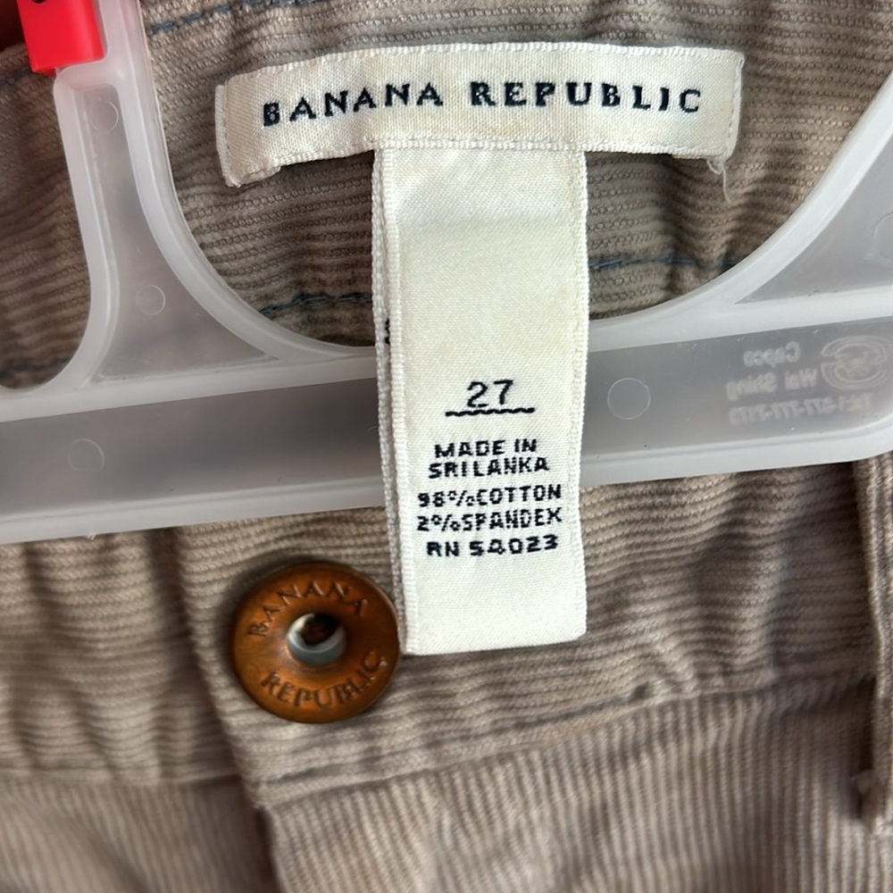 Banana Republic corduroy light brown pants so cute size 27 - Picture 5 of 5